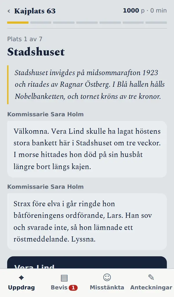 Stadsdeckaren i mobilen: ett vittne berättar vid Stadshuset